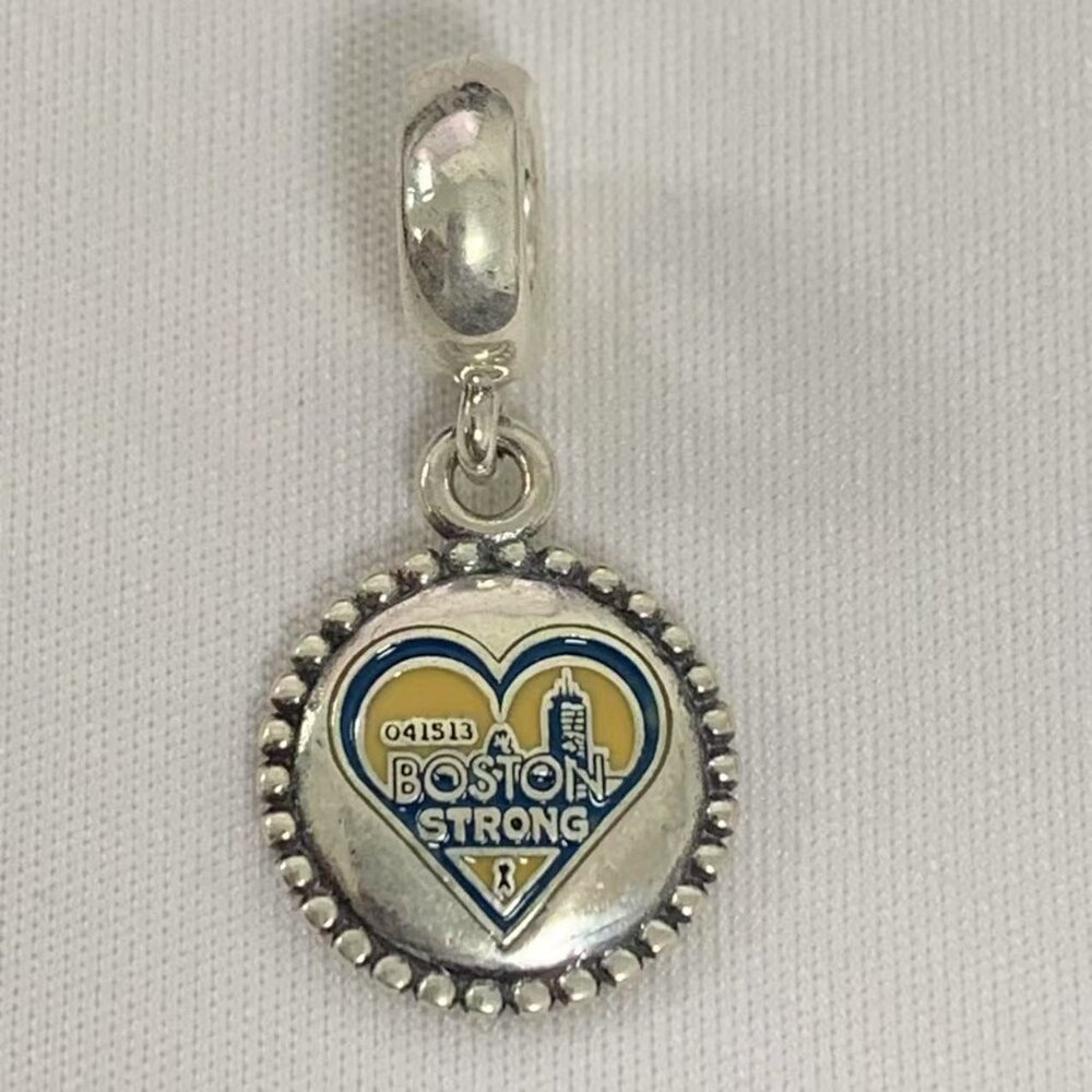 Pandora Boston Strong Dangle Charm Travel Pendant, S925 Silver Jewelry